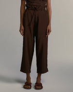 Calça Alta Tencel Marrom