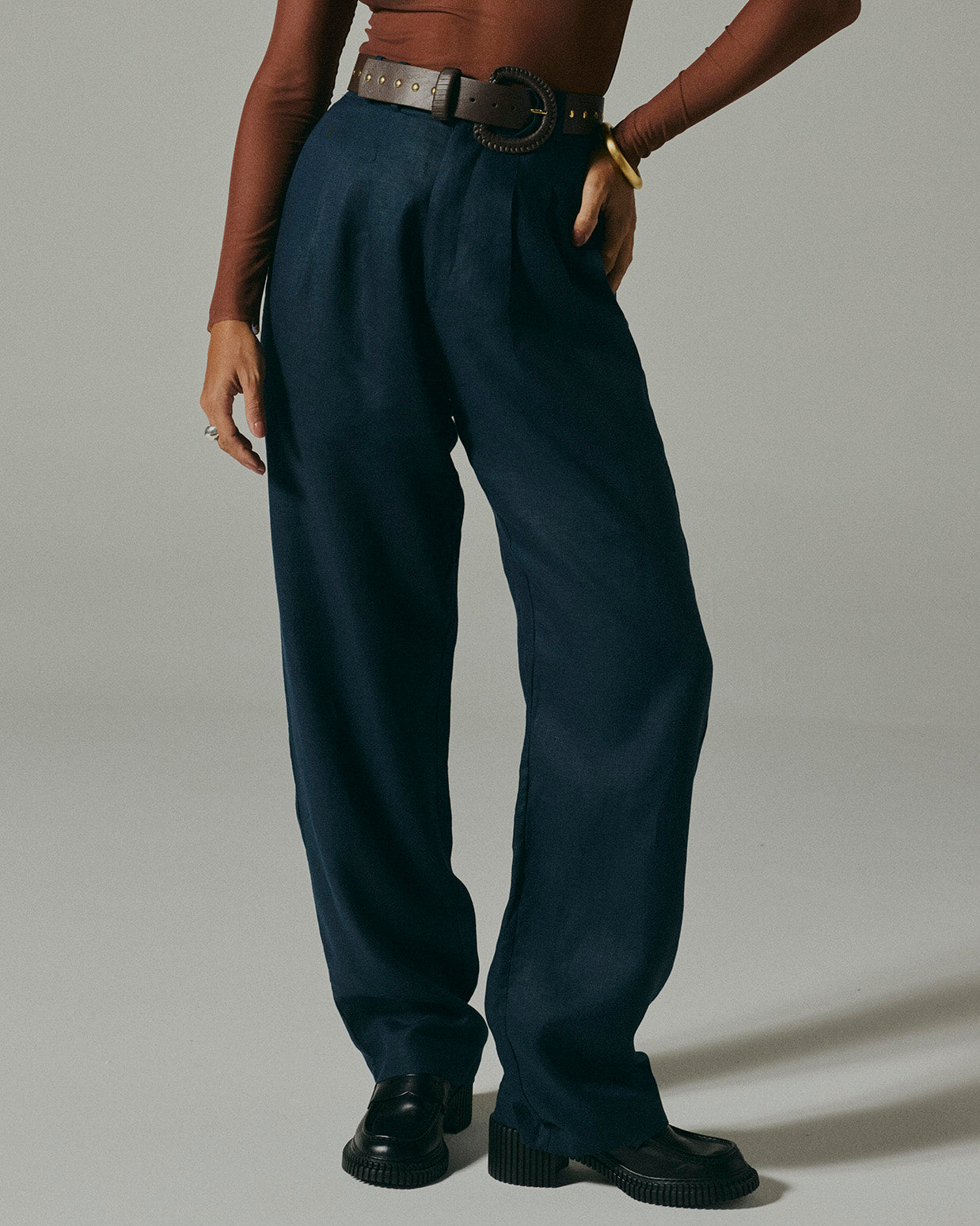 Calça Berlim Linho Marinho