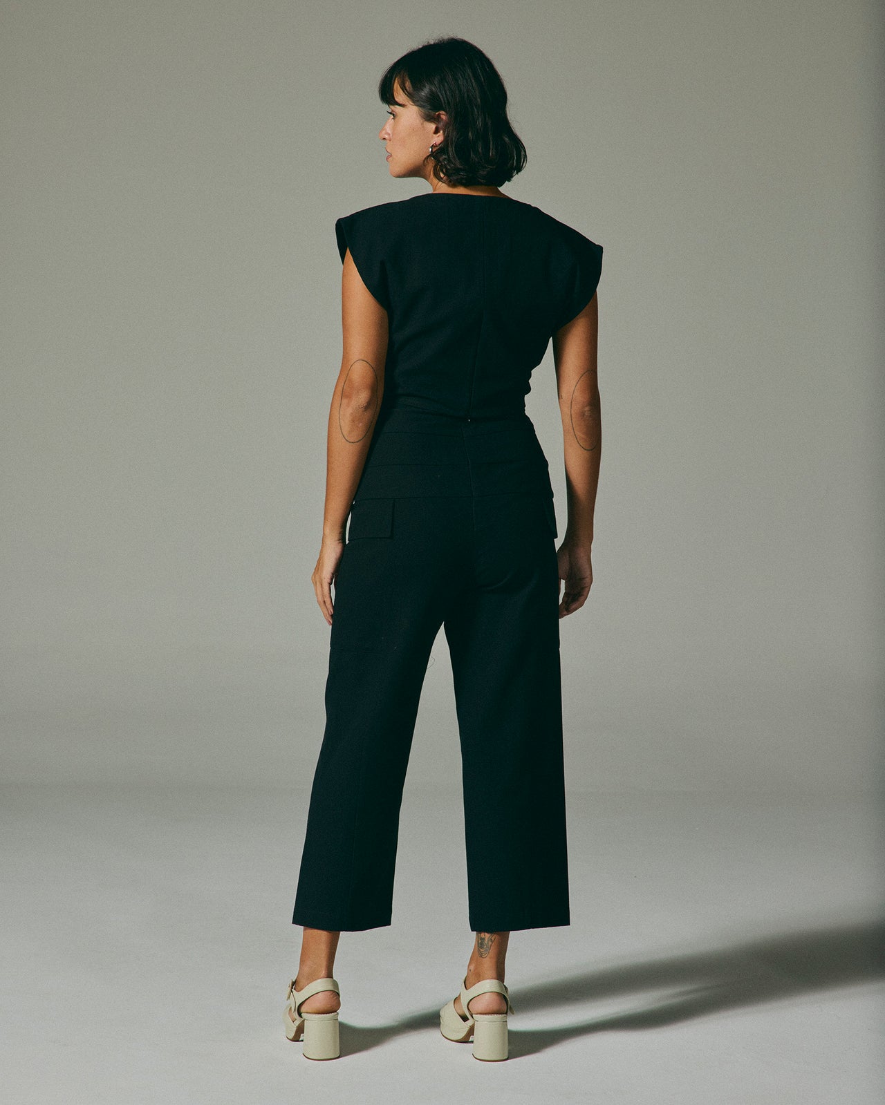 Blusa Nó Sarja Preta