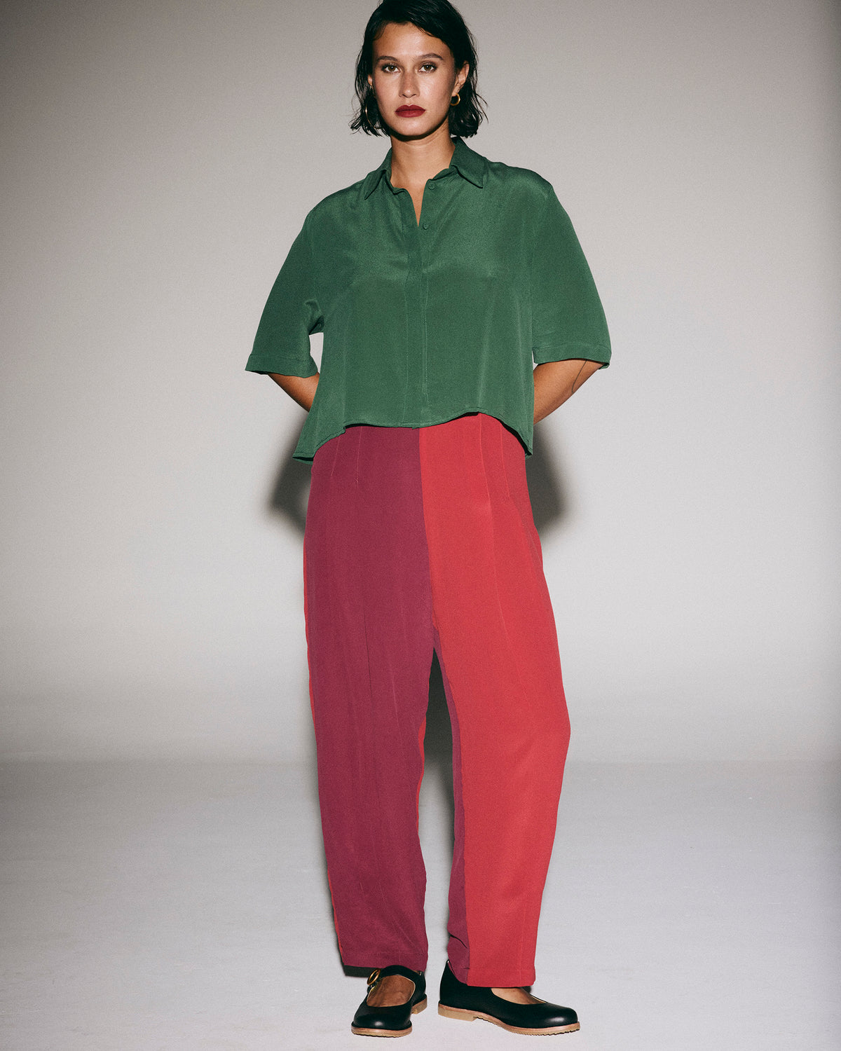 Calça Almodóvar Seda Multicolorida