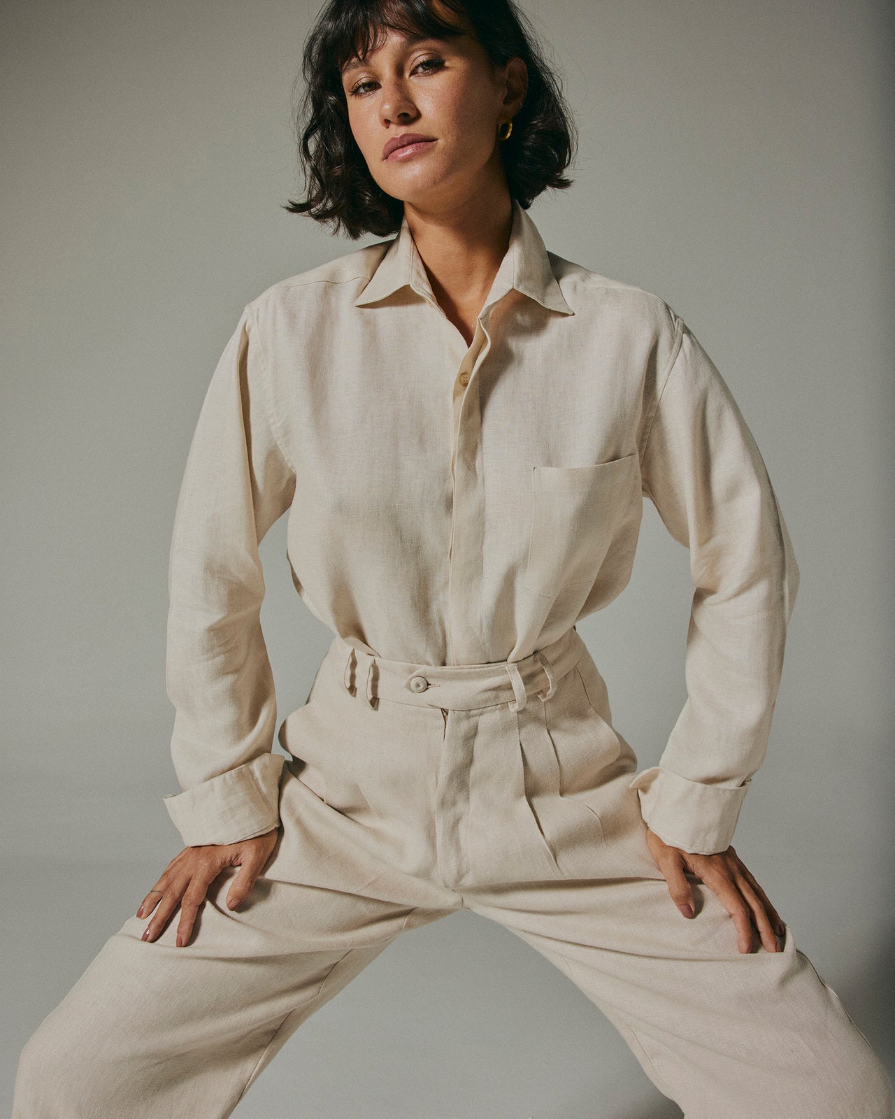 Camisa Gabriel Linho Gelo