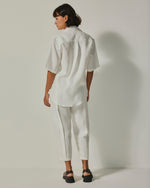 Camisa Miguel Linho Manga Curta Off White