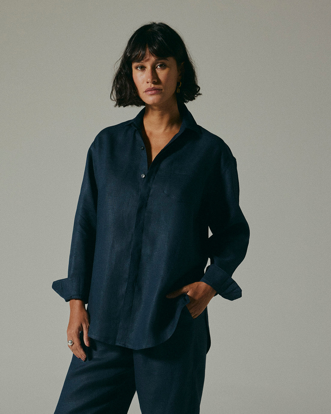 Camisa Gabriel Linho Marinho