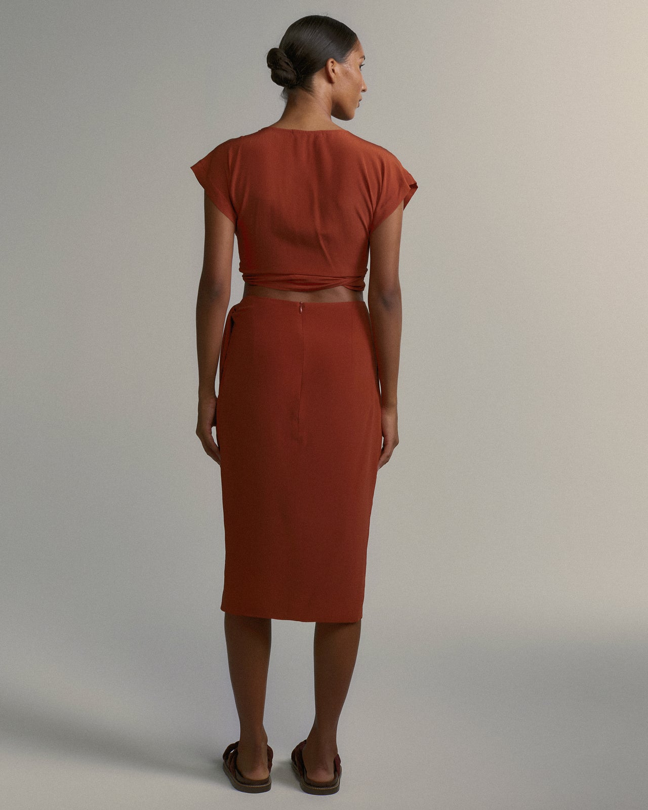 Saia Pareô Seda Canela