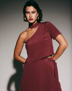 Blusa Lua De Seda Vinho
