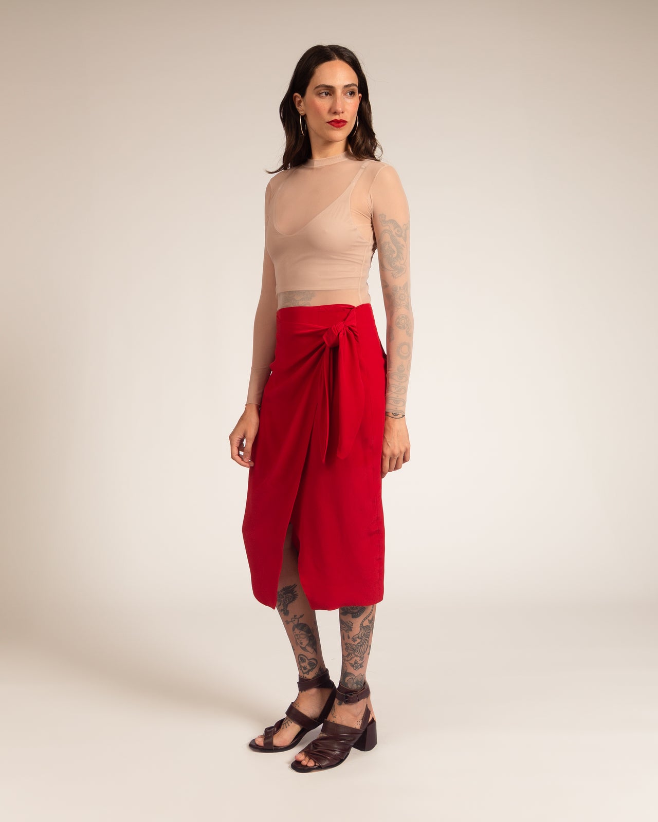 Blusa Belmonte Manga Longa Bege