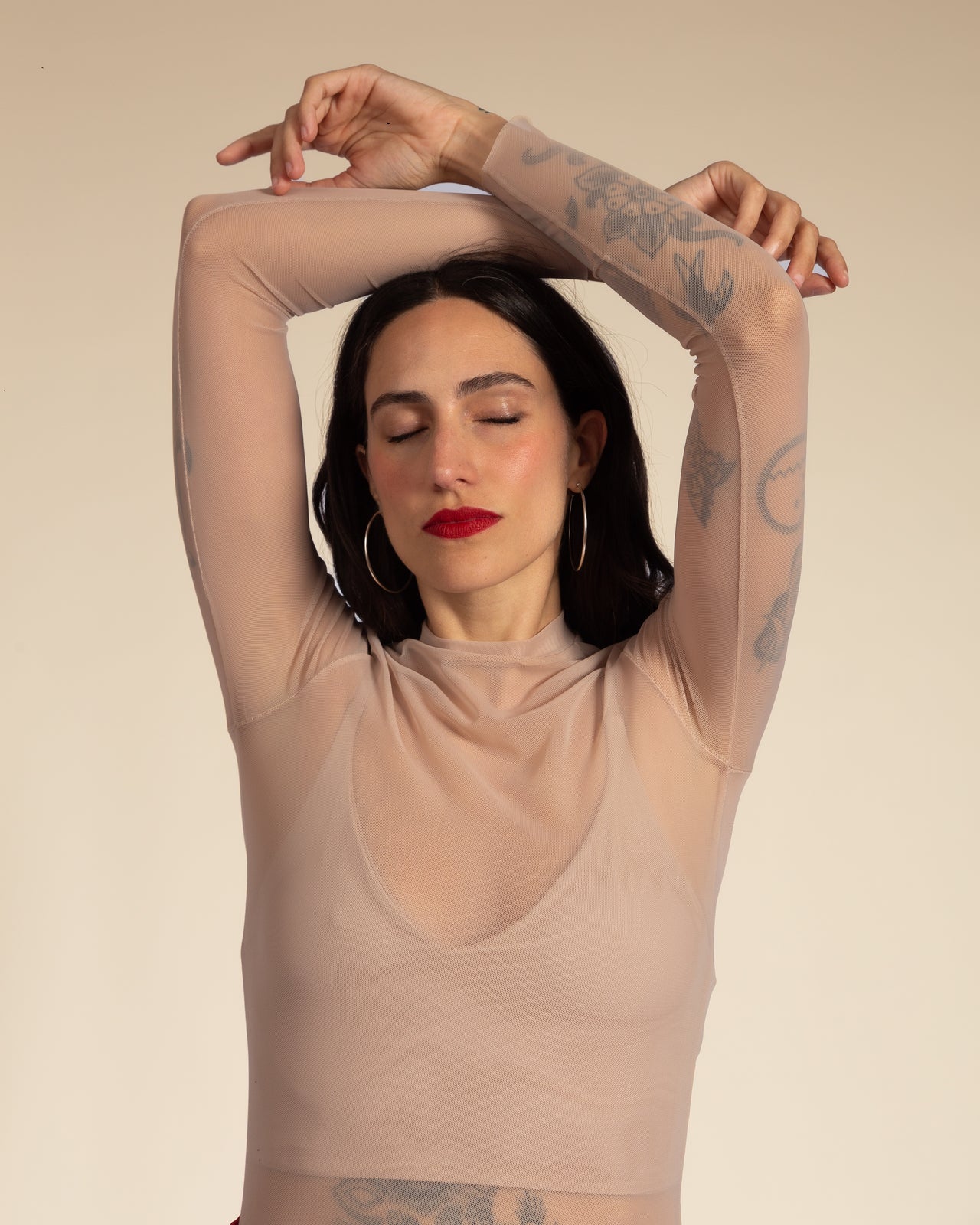 Blusa Belmonte Manga Longa Bege