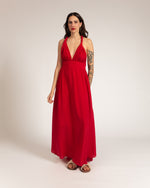 Vestido Amanda De Seda Novo Vermelho