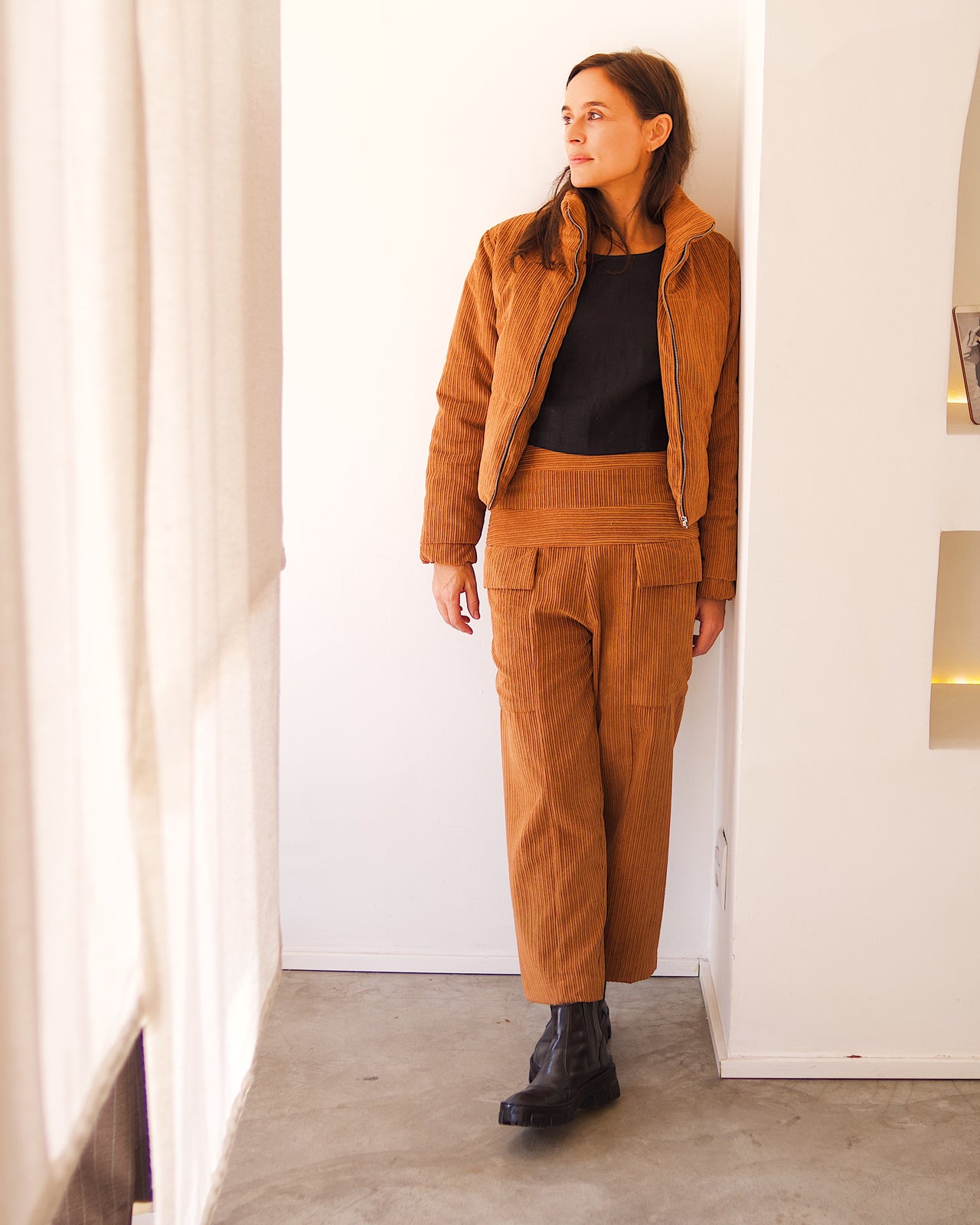 Calça Patchwork Ocre