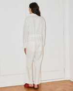 Macacão Michael Manga Longa Linho Off White