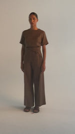 Calça Alta Linho Verde