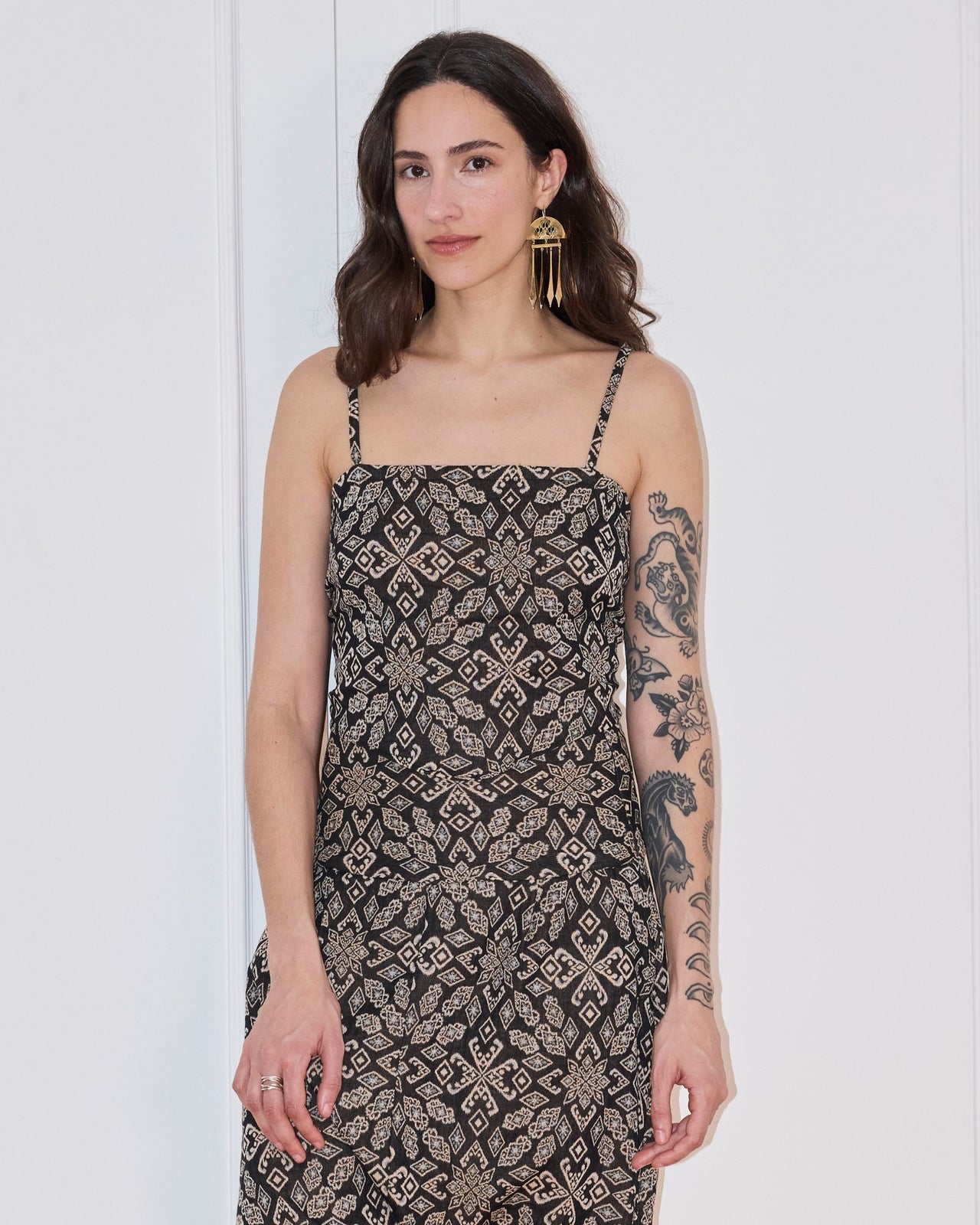 Top Lenço Jacquard