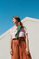 Blusa Forma De Seda Rosa