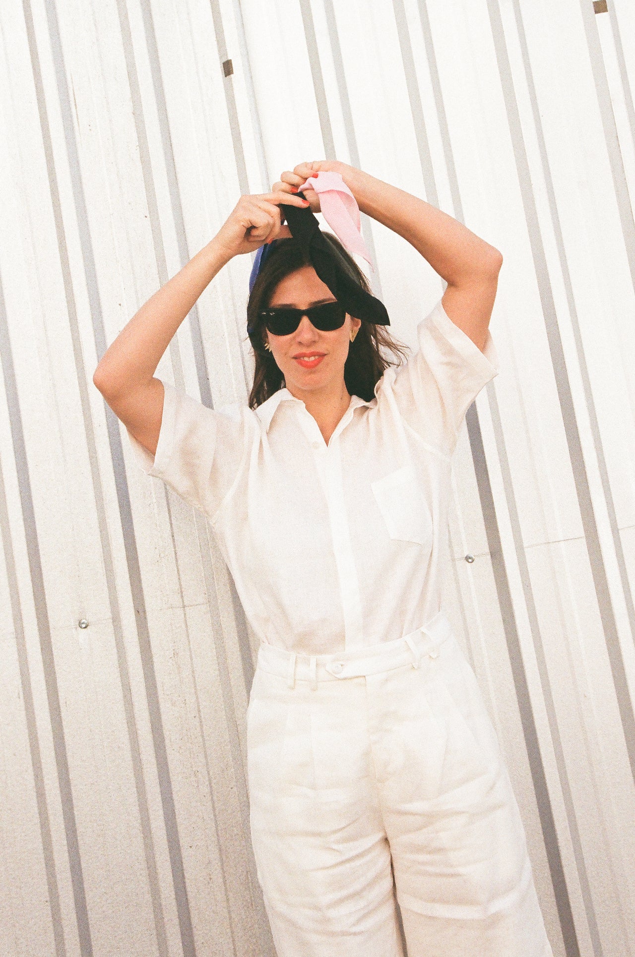 Camisa Miguel Linho Manga Curta Off White