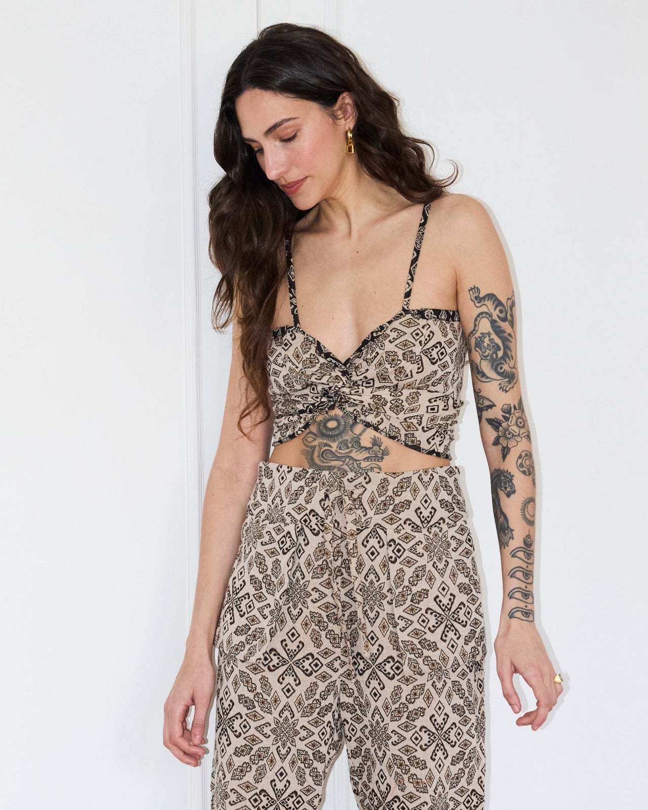 Top Lenço Jacquard