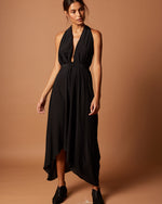 Vestido Atena Seda Preta