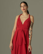 Vestido Atena Seda Vermelha