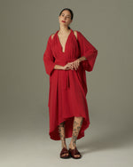 Vestido Atena Seda Vermelha