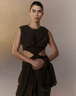 Vestido Géia Seda Preto