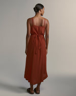 Vestido Juno Seda Canela