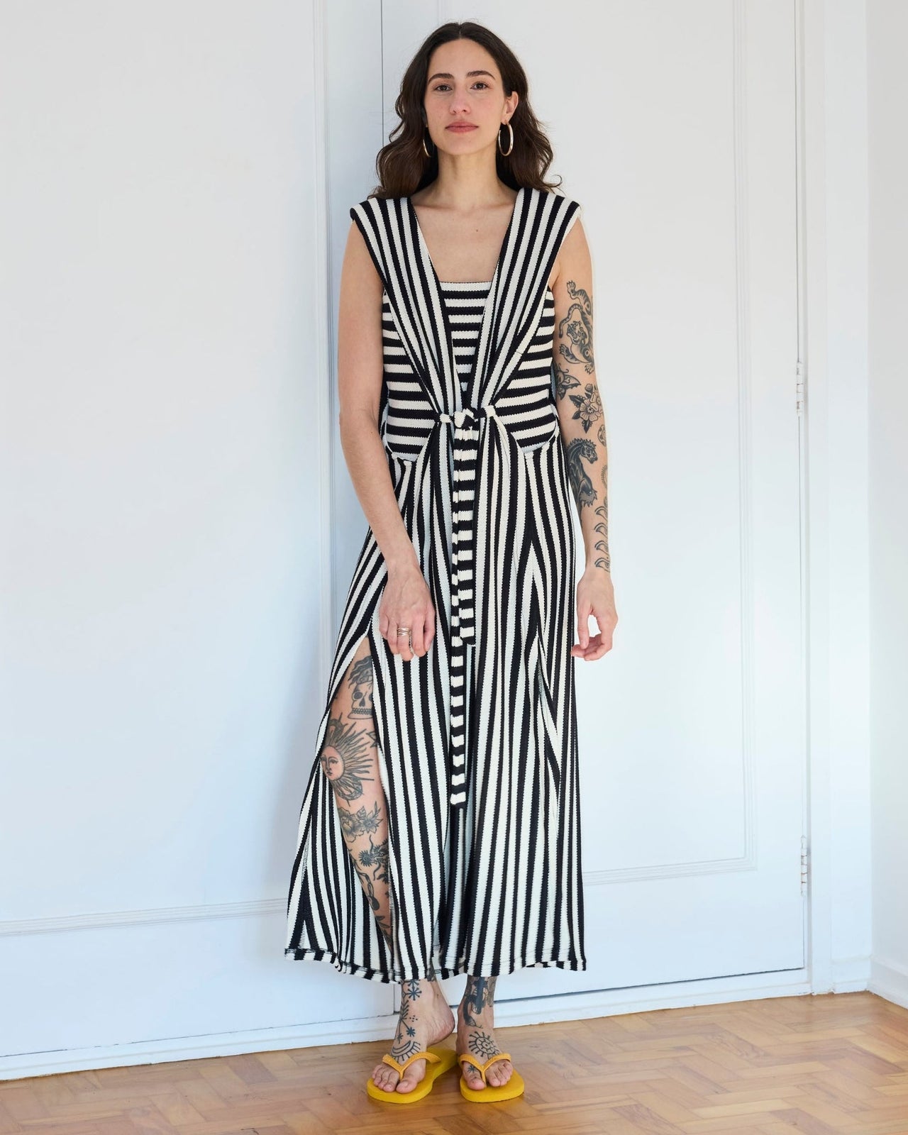 Vestido Osíris Malha Listrada PB