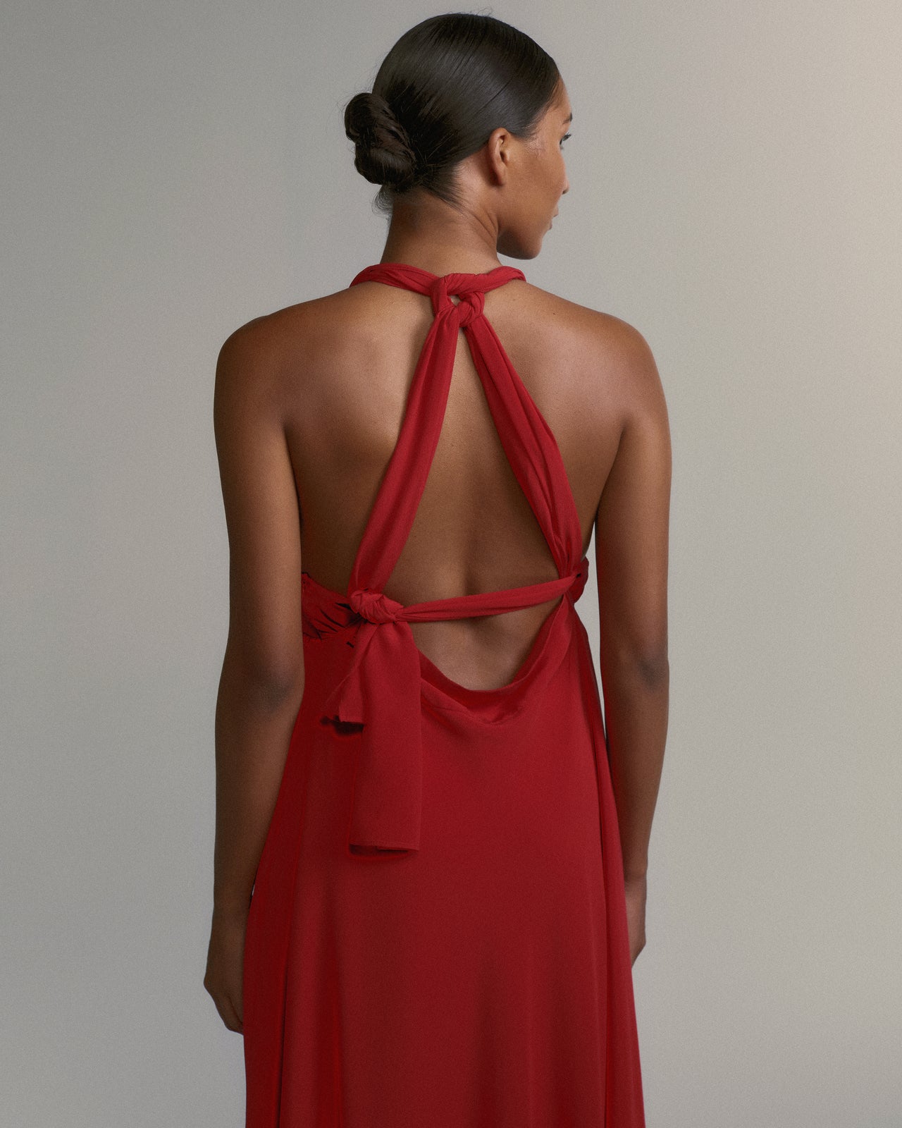 Vestido Amanda De Seda Novo Vermelho