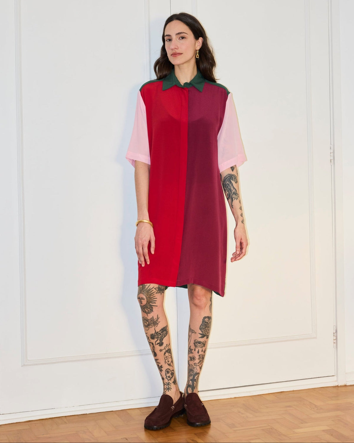 Vestido Almodóvar Seda Multicolorida