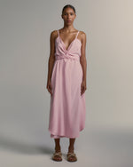 Vestido Juno Seda Rosa