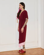Vestido Cinema Seda Vinho