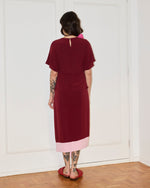 Vestido Cinema Seda Vinho