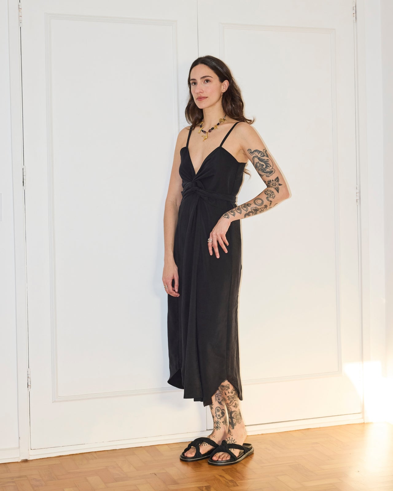 Vestido Juno Tencel Preto