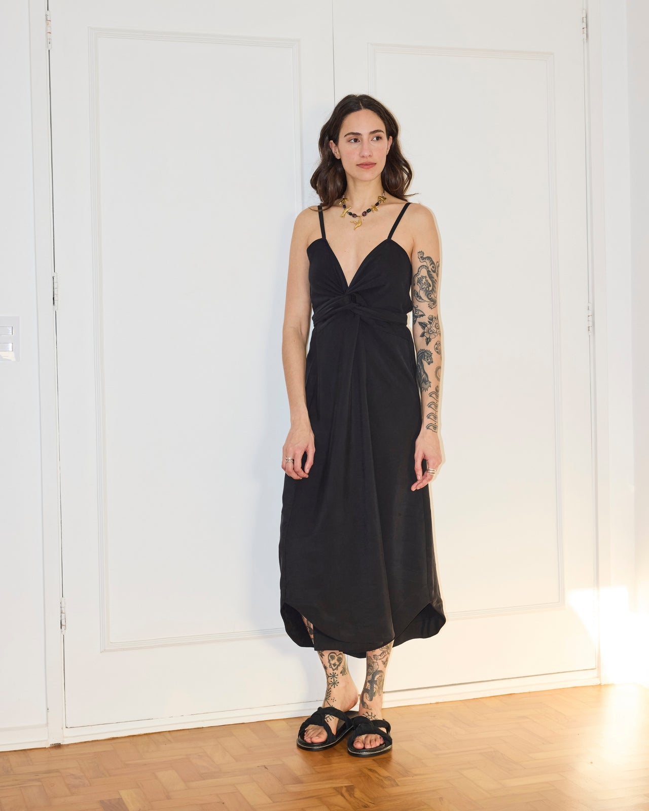 Vestido Juno Tencel Preto