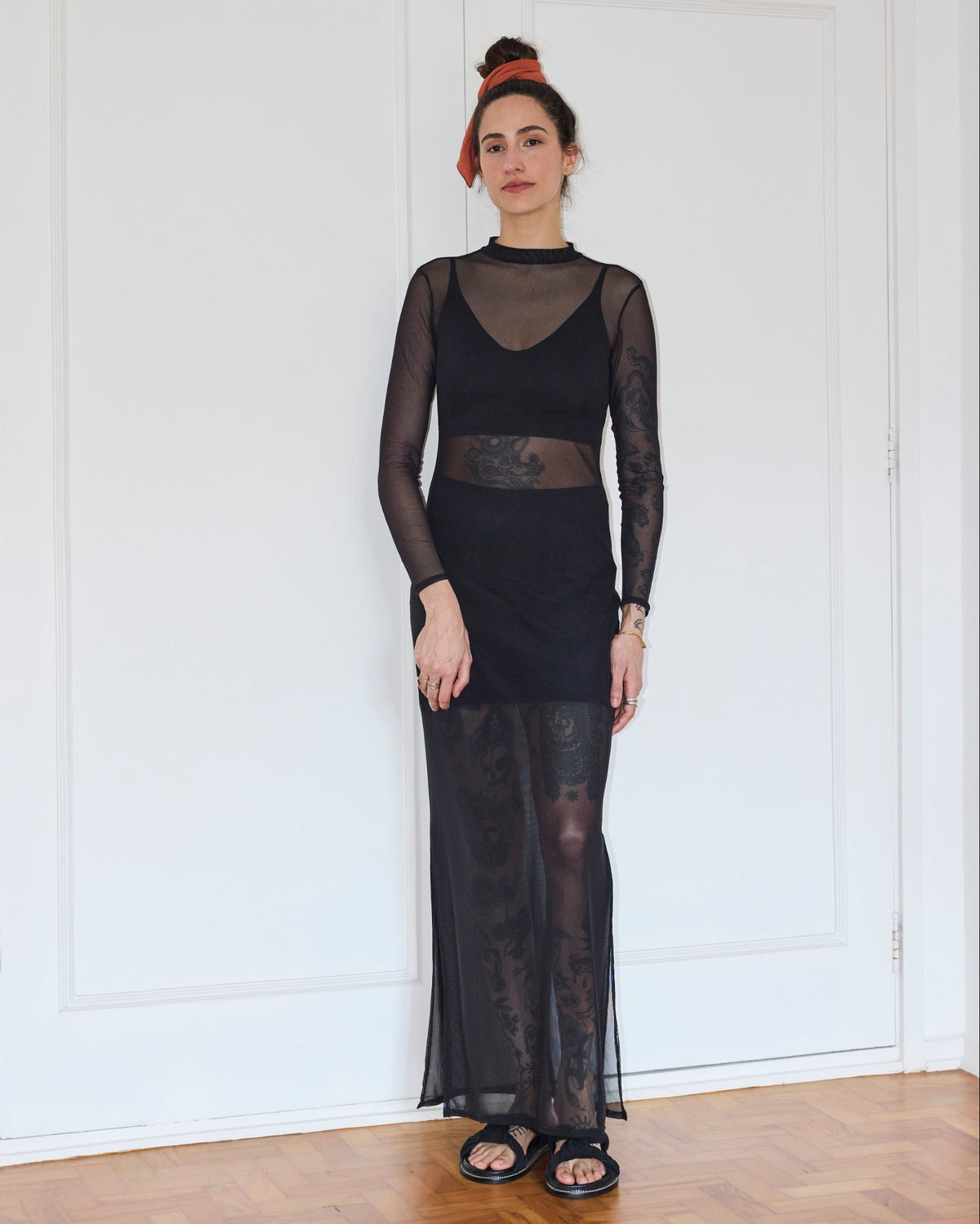 Vestido Belmonte Manga Longa Preto