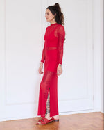 Vestido Belmonte Manga Longa Vermelho