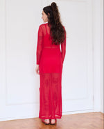 Vestido Belmonte Manga Longa Vermelho