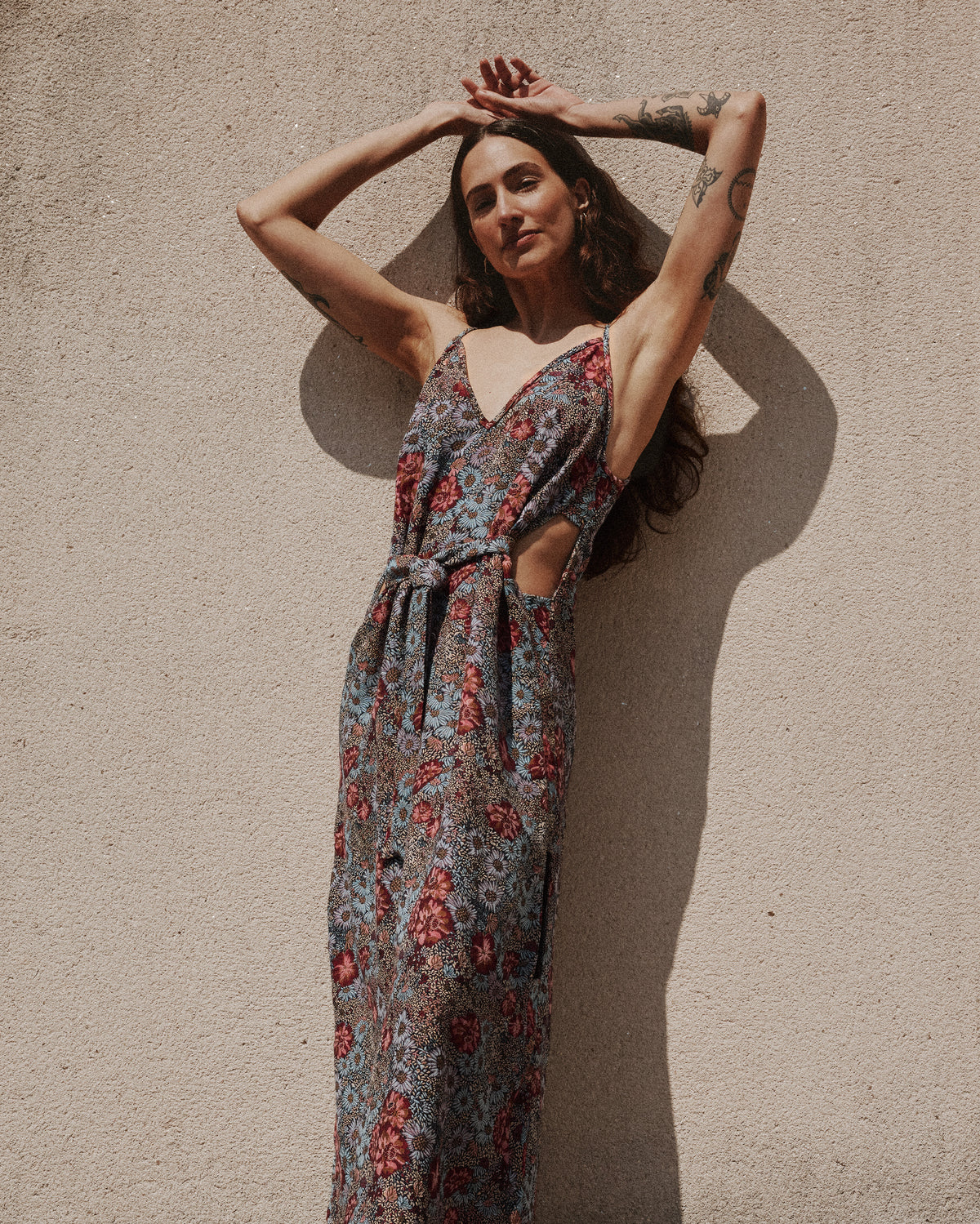Vestido Vazado Longo Jacquard