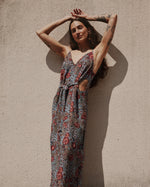 Vestido Vazado Longo Jacquard