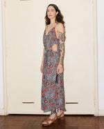 Vestido Vazado Longo Jacquard