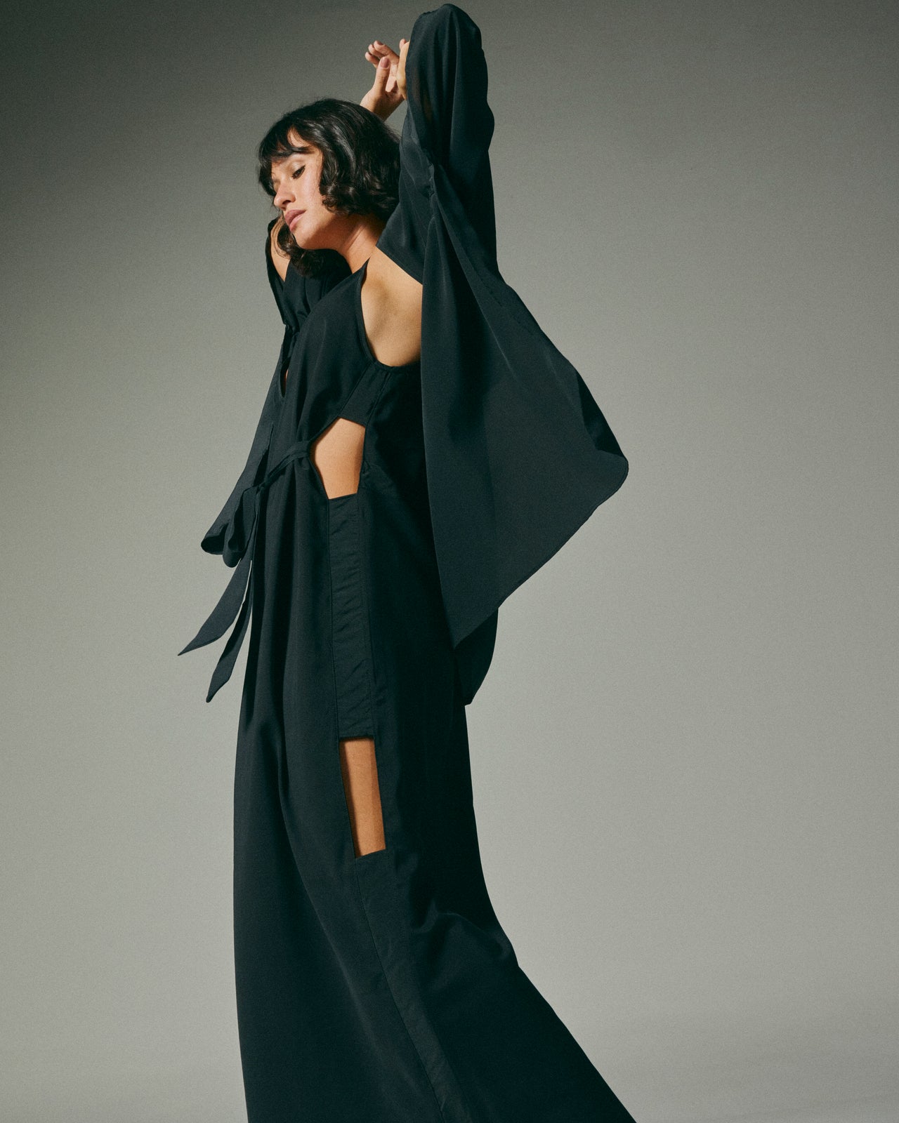 Vestido Vazado Longo de Liocel