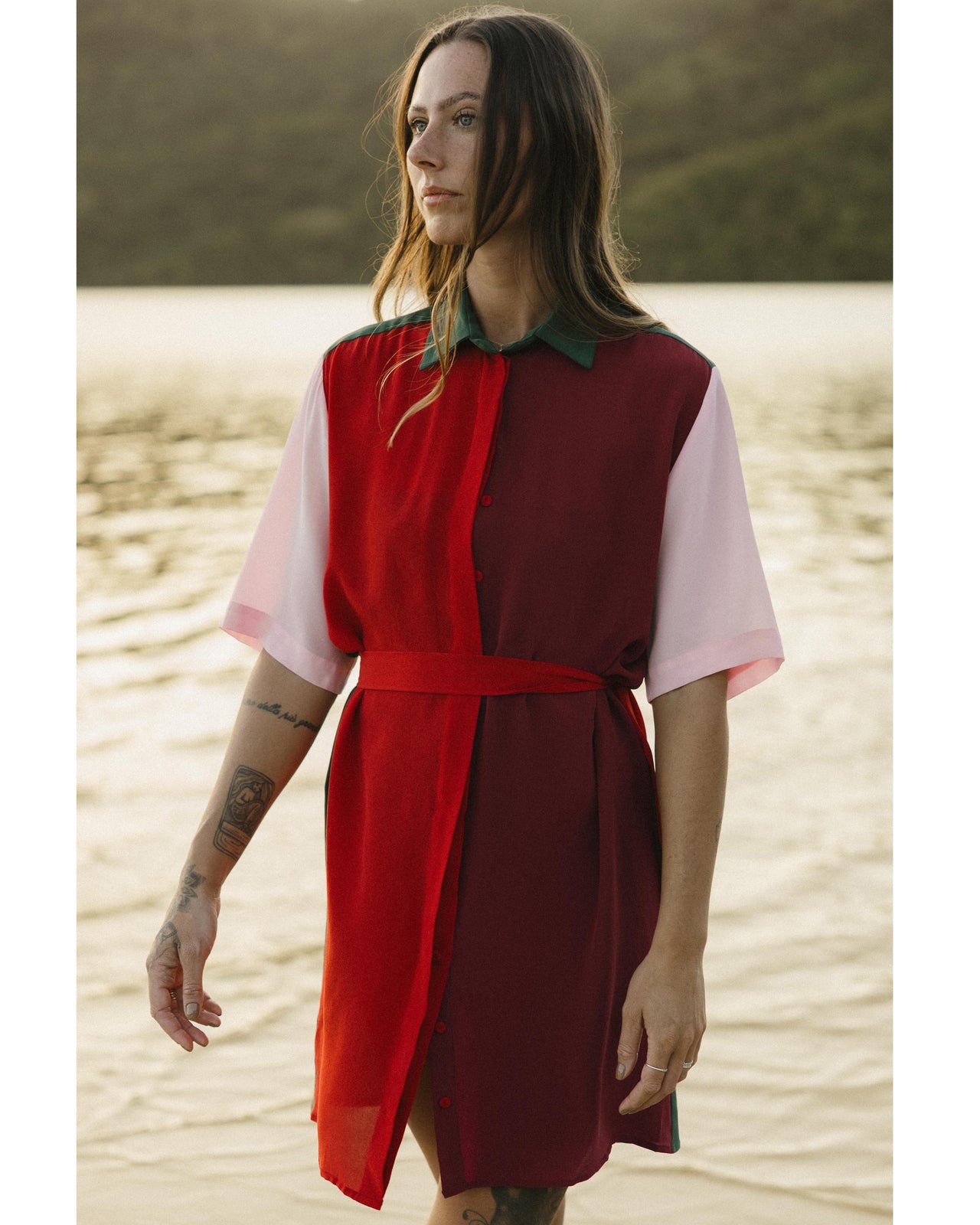 Vestido Almodóvar de Seda Multicolorido