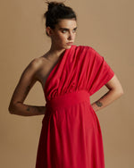 Vestido Amanda De Seda Novo Vermelho