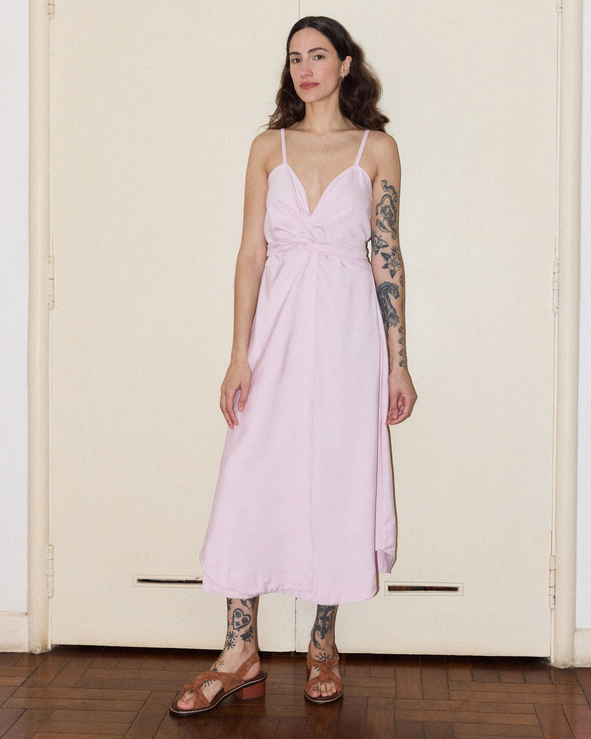 Vestido Juno Tencel Rosa