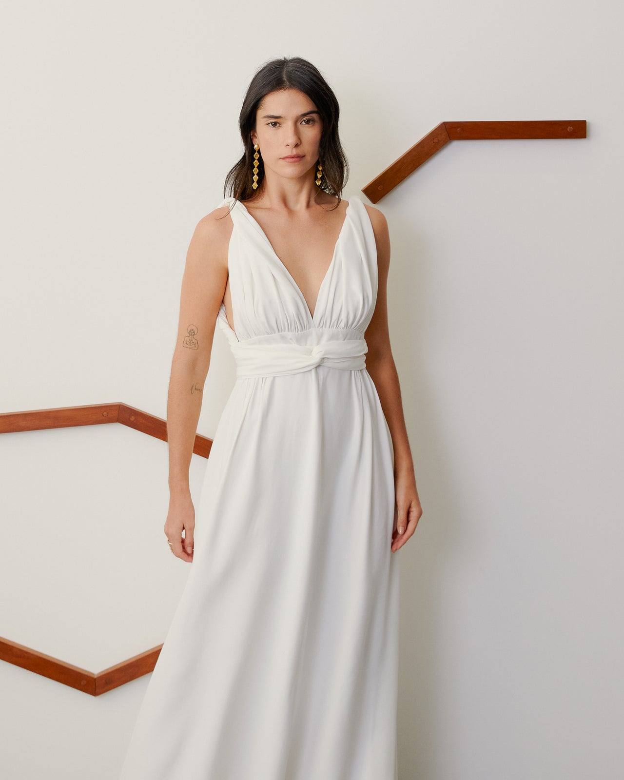 Vestido Amanda De Seda Off White