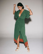 Vestido Cinema De Seda Verde
