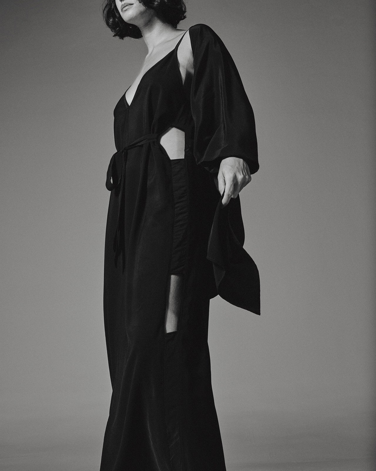 Casulo Mangas Seda Preto