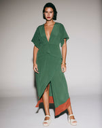 Vestido Cinema De Seda Verde